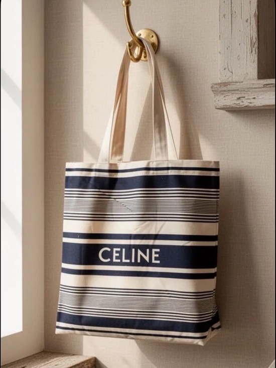 Celine - gift with purchase Handbags - Celine- gift w\ purchase Striped Canvas Tote + 
1 Novelty Scrunchie *Pick color*